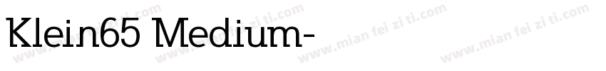 Klein65 Medium字体转换